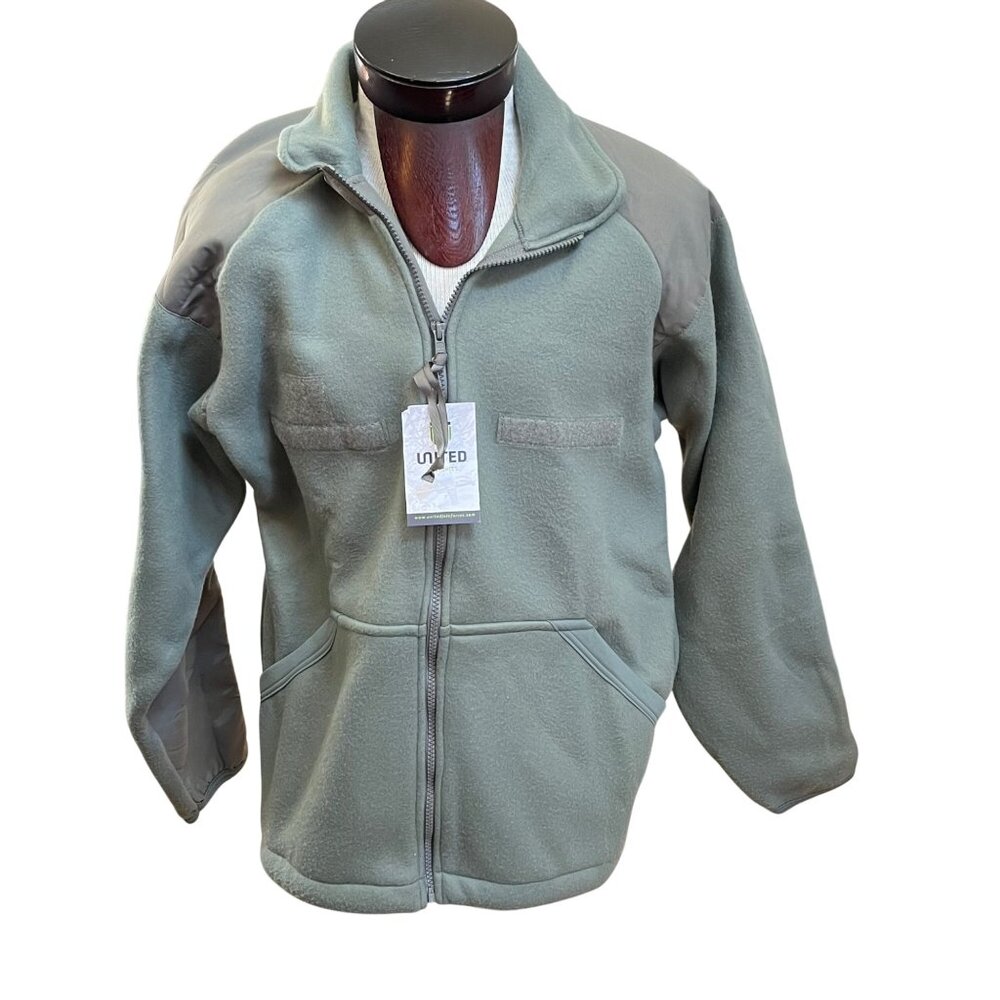 United Join Forces Full Zip Olive Green Fleece LIner Jacket NWT Large‎ Regular